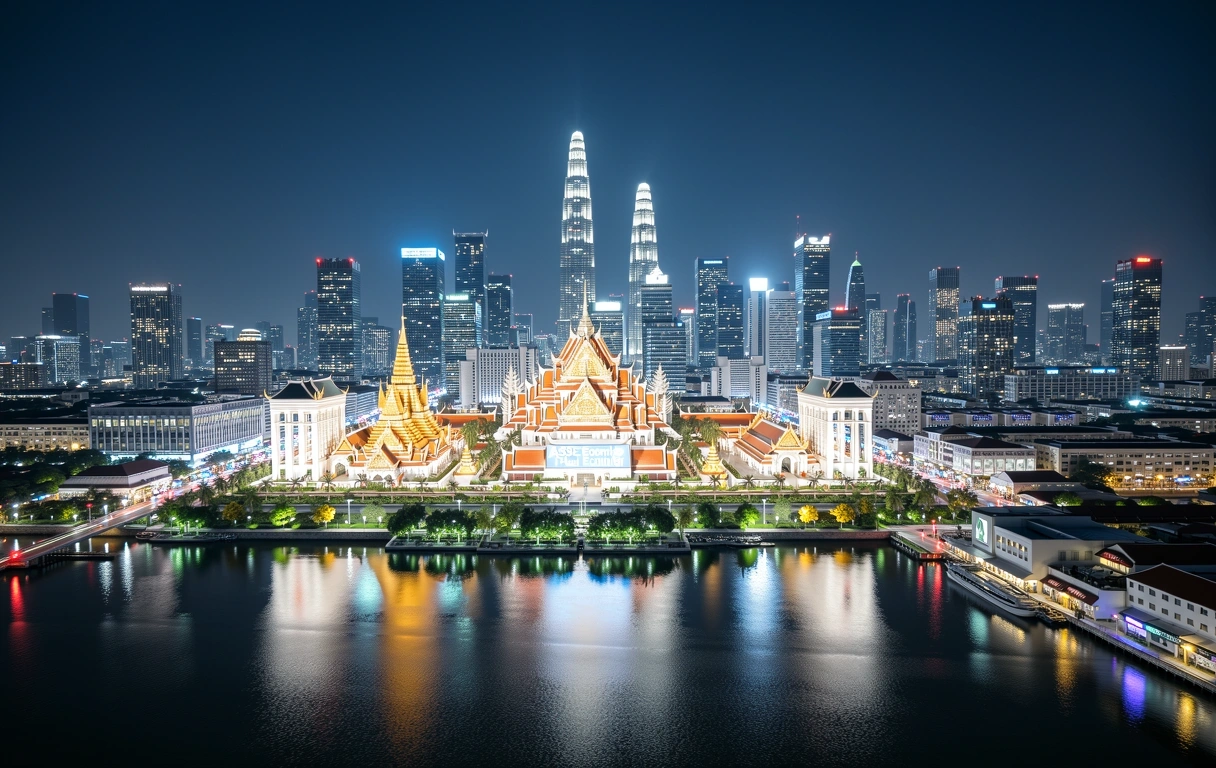 ASEAN Economic Hub at Night